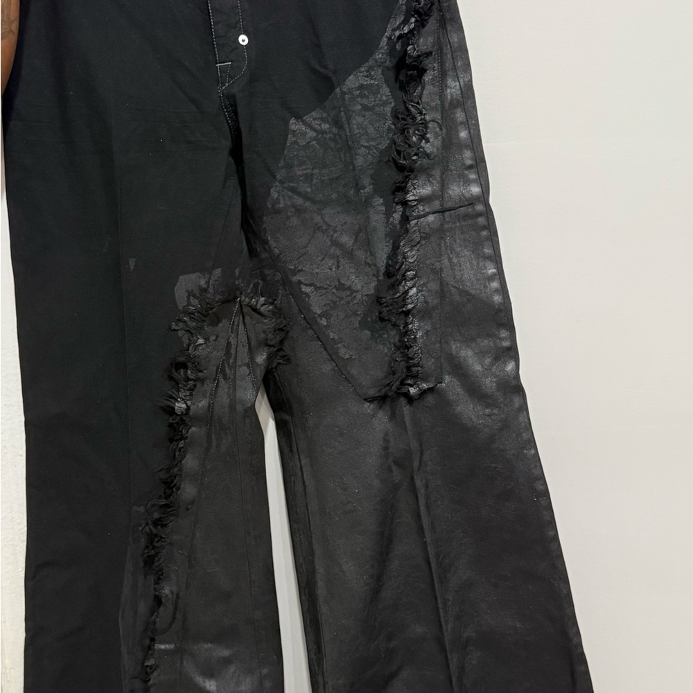 Rick Owens Black Distressed Dress Pants